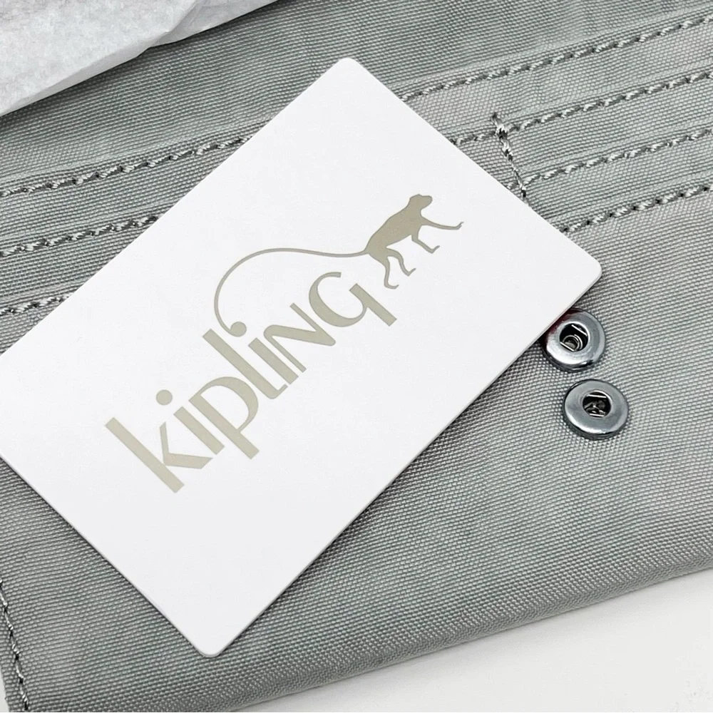 Kipling Wallet Accordion Style Snap Button Closure AC7227 Lime Stone 7.5”x3.7” - Picture 10 of 12
